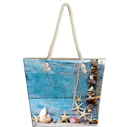 Dimcol Fishing Net Υφασμάτινη Τσάντα Θαλάσσης Ώμου Μπλε 40x45cm 33464307007