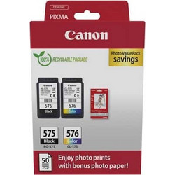 Canon PG-575 & CL-576 B/C/M/Y Photo Value Pack 2 Μελανιών Εκτυπωτή Inkjet 5438C004