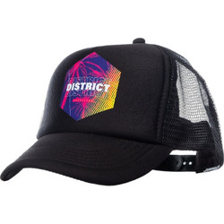 District75 Ανδρικό Καπέλο Jockey με Δίχτυ Snapback Υφασμάτινο Μαύρο 124UCP-133-071