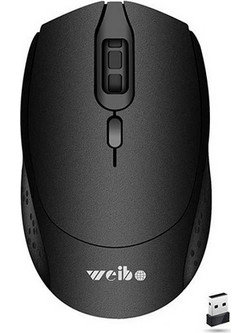 Weibo RF6400 Ασύρματο Bluetooth Ποντίκι Black