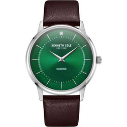Kenneth Cole Ανδρικό Ρολόι με Καφέ Δερμάτινο Λουράκι KCWGA2217604
