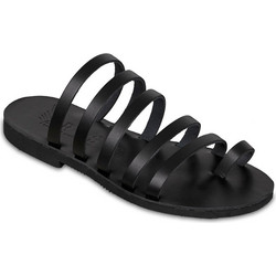 Iris Δερμάτινα Γυναικεία Σανδάλια Μαύρα 5/5