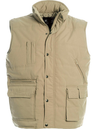 Explorer Αμάνικο Ανδρικό Μπουφάν Puffer Αδιάβροχο Αντιανεμικό Μπεζ JU880-125