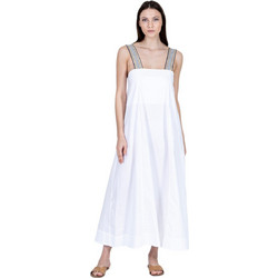 AGGEL Midi Καλοκαιρινό Καθημερινό Φόρεμα Λευκό SS43018KF-1104
