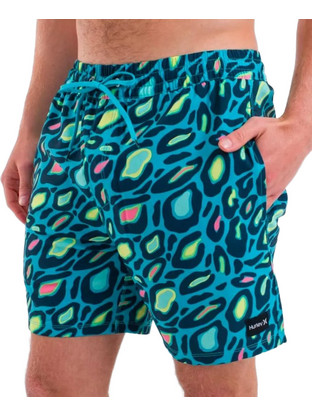 Hurley Volley Ανδρικό Μαγιό Σορτς με Σχέδιο Τιρκουάζ MBS0011890-360