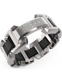 Guess Ανδρικό Δαχτυλίδι από Ατσάλι Ασημί UMR04031JWSTB