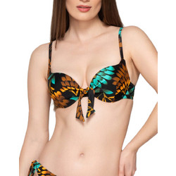 Luna Bikini Top με Ενίσχυση Καφέ Τιρκουάζ 94160
