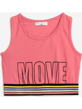 Funky Παιδικό Crop Top Αμάνικο Ροζ 124-505103-1