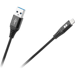 Rebel RB-6002-100-B USB-A to Lightning Cable 1m Black 5901890057912