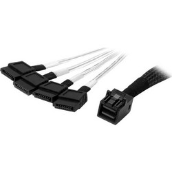 StarTech SAS43SAT1M Καλώδιο Σκληρού Δίσκου Mini SAS to 7-Pin SATA III 0.1m White