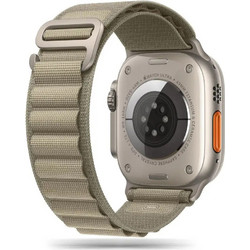 Tech-Protect Nylon Pro Λουράκι Υφασμάτινο Titanium / Olive (Apple Watch 42 / 44 / 45mm)