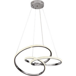 InLight Κρεμαστό Φωτιστικό Οροφής Μονόφωτο LED Ασημί 6092-A-Chrome