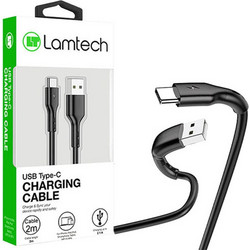 Lamtech LAM446834 USB-A to USB-C 2m Black 8718858446834