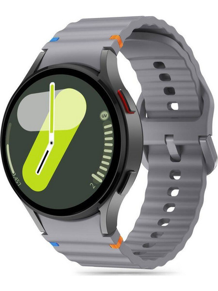 Tech-Protect Silicone Sport Λουράκι Σιλικόνης Crayon Grey (Samsung Galaxy Watch 4 / 5 / 5 Pro / 6 / 7 / FE)