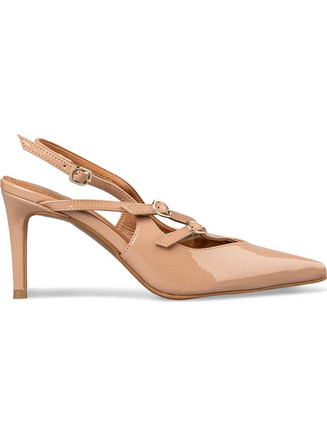 Envie Shoes Γόβες Slingback Λουστρίνι με Τακούνι Στιλέτο Nude E02-19060-90