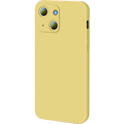 Bodycell Square Liquid Silicon Back Cover Yellow (iPhone 13 mini)