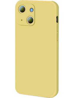 Bodycell Square Liquid Silicon Back Cover Yellow (iPhone 13 mini)