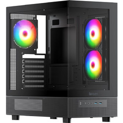 Fazn Rogue Black Gaming Midi Tower Κουτί Υπολογιστή RGB με Πλαϊνό Παράθυρο