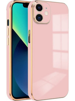 Bodycell Gold Plated Silicon Back Cover Pink (iPhone 12)