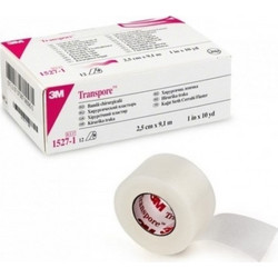 3M Transpore Διάφανη Αδιάβροχη Επιδεσμική Ταινία 1.25cm x 9.1m
