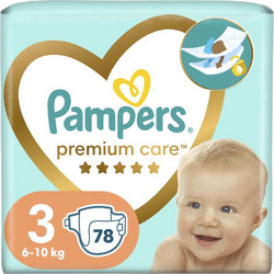 Pampers Premium Care Πάνες No3 6-10kg 78τμχ