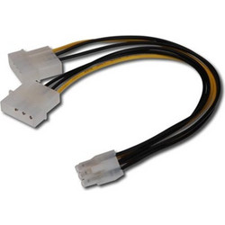 Digitus AK-PCI-P6 Καλώδιο Τροφοδοσίας 4-Pin Molex to 2 x 6-Pin PCIe Female 0.2m Multicolor