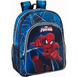 Safta Spiderman Σχολική Τσάντα Πλάτης Δημοτικού Μπλε 611543640
