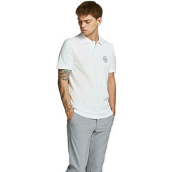 Jack & Jones Ανδρική Μπλούζα Polo Κοντομάνικη Λευκή 12205025