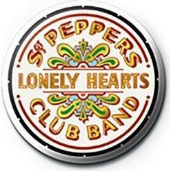 Pyramid The Beatles Sgt Pepper Logo Button Pin