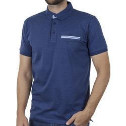 Double Ανδρική Μπλούζα Polo Κοντομάνικη Μπλε PS-250S