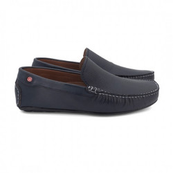 Robinson Ανδρικά Μοκασίνια Loafers Δερμάτινα Navy Μπλε 72881