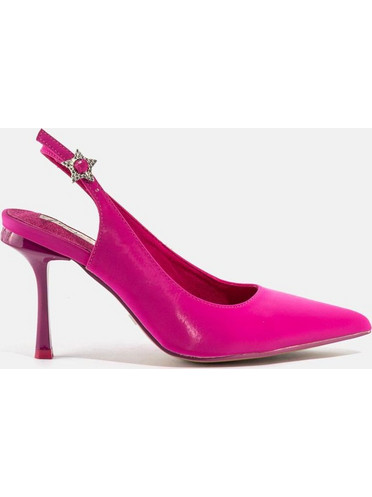 MariaMare Γόβες Slingback Δερμάτινες με Τακούνι Στιλέτο Φούξια 68349-C54424