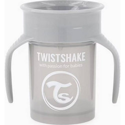 Twistshake Εκπαιδευτικό Κύπελλο Spill-Free 360 Pastel Grey 230ml