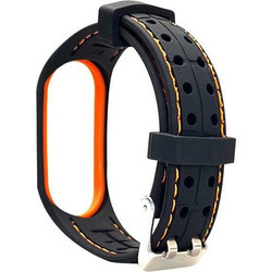 Beline Λουράκι Σιλικόνης Black / Orange (Xiaomi Mi Band 7)