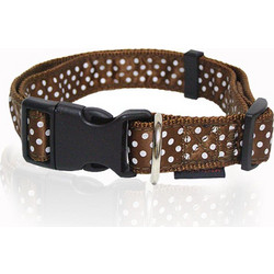 Pet Interest Dots Line Κολάρο Σκύλου Καφέ 2x32-50cm
