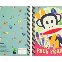 Back Me UP Paul Frank Musictopia Σπιράλ Τετράδιο Ριγέ A4 70 Φύλλων 2 Θεμάτων Βεραμάν 346-72440
