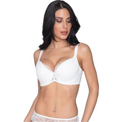 Luna Melody Σουτιέν Balconette Push Up με Μπανέλα Λευκό 14241