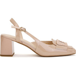 Versace 19V69 Γόβες Λουστρίνι με Χοντρό Ψηλό Τακούνι & Λουράκι Nude AM3C3156-199