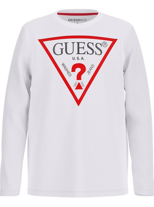 Guess Παιδικό T-Shirt Μακρυμάνικο Λευκό L84I29K8HM0-G011