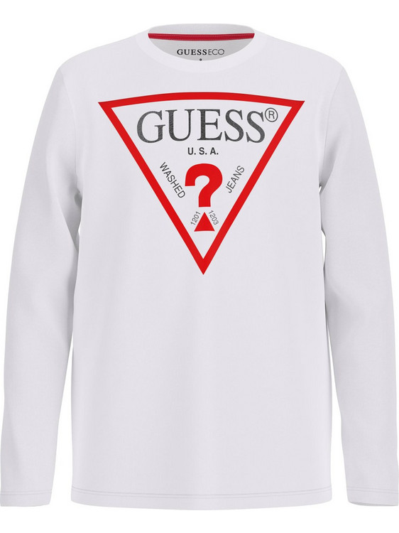 Guess Παιδικό T-Shirt Μακρυμάνικο Λευκό L84I29K8HM0-G011