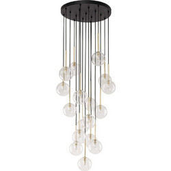 TK Lighting Nilos Κρεμαστό Φωτιστικό Οροφής Πολύφωτο Μαύρο 5945