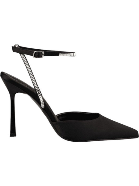 Envie Shoes Γόβες Slingback με Λεπτό Ψηλό Τακούνι & Στρας Μαύρες E02-20879-34