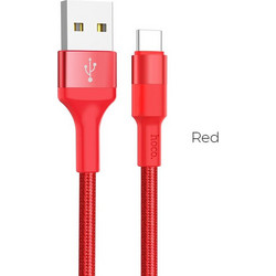 Hoco X26 Braided USB-A to USB-C 1m Red 6957531080268