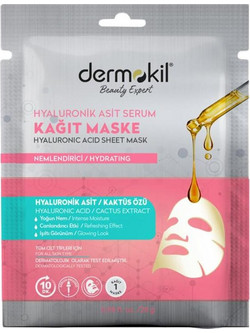 Dermokil Sheet Μάσκα Προσώπου για Αντιγήρανση με Υαλουρονικό 23gr