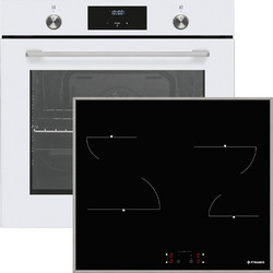 Pyramis Φούρνος Ηλεκτρικός Άνω Πάγκου 78lt 59.5cm PO78062009PWH με Κεραμικές Εστίες PHC61410IFB