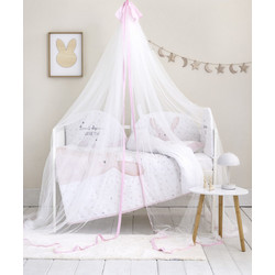 Nima Nappy Κουνουπιέρα Κούνιας Ροζ 600x240cm