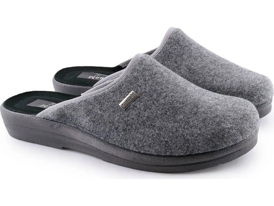 Love4shoes Χειμερινές Ανδρικές Παντόφλες Γκρι 300-0102