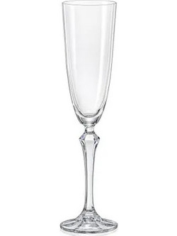 Crystal Bohemia Ποτήρι Σαμπάνιας Γυάλινo Κολωνάτο Elizabeth 962-ΚΠ610