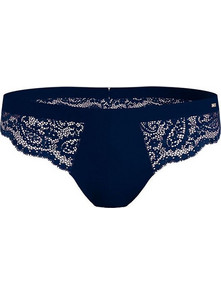 Tommy Hilfiger Γυναικείο String με Δαντέλα Navy Μπλε UW0UW03814-DW5