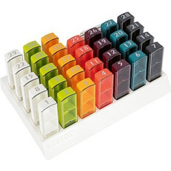 Anabox Mini Plus Εβδομαδιαία Θήκη Χαπιών 93 Θέσεων με Κόφτη Πολύχρωμη